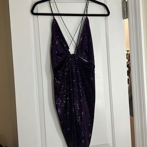 Purple sequin dress